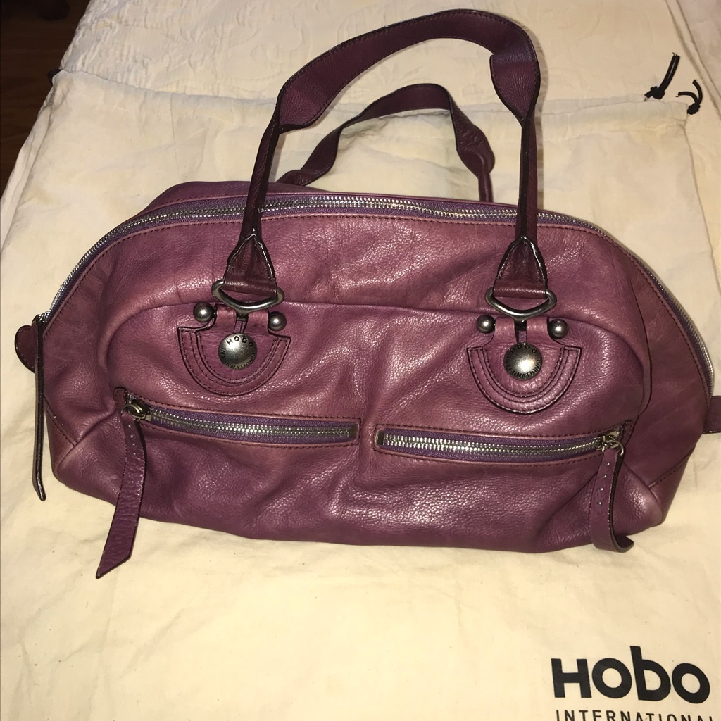 Hobo International Purple Leather Handbag.
